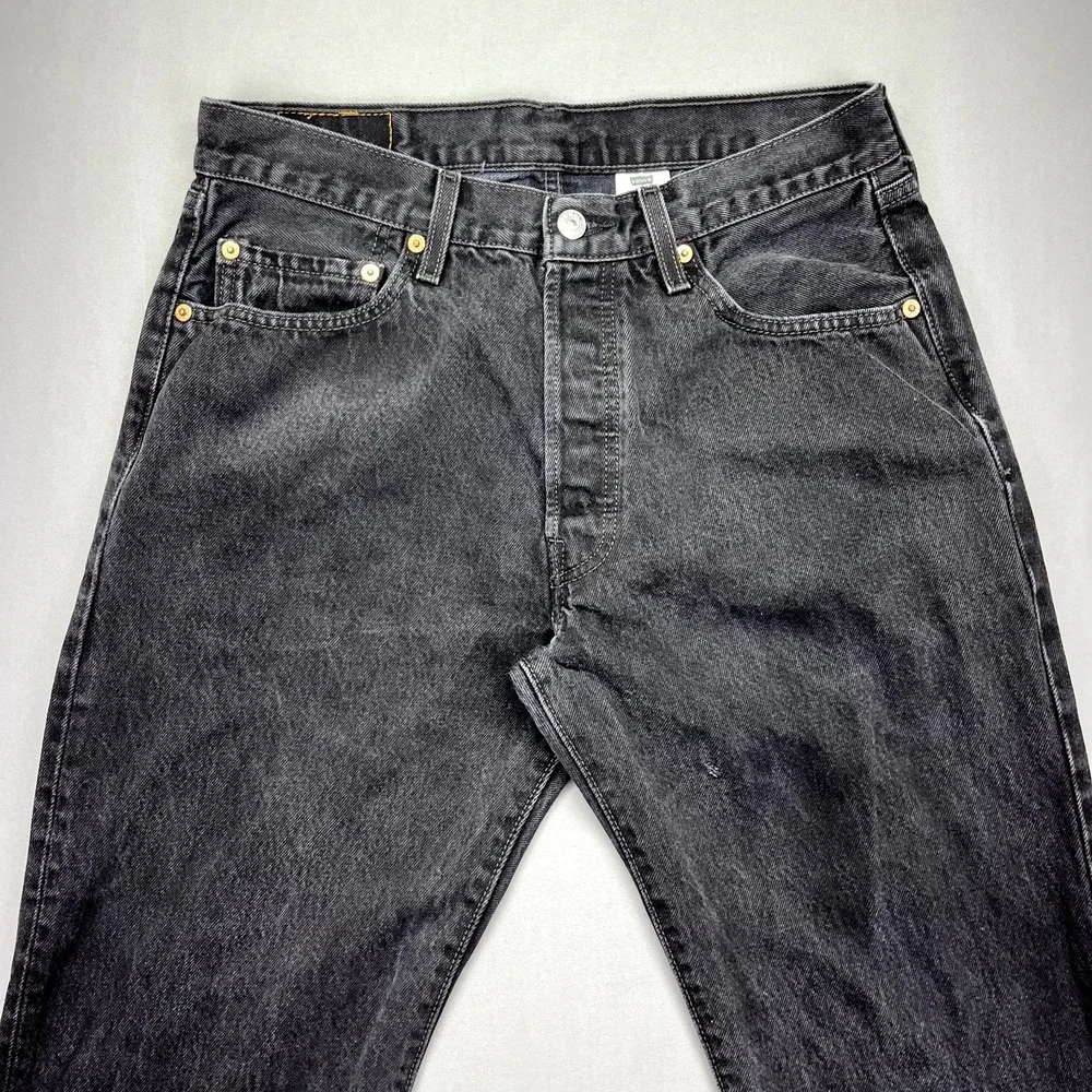 Vintage Levis Jeans Mens Tag 34 (Fit 30) Brown Denim 501 Button Fly Straight Leg